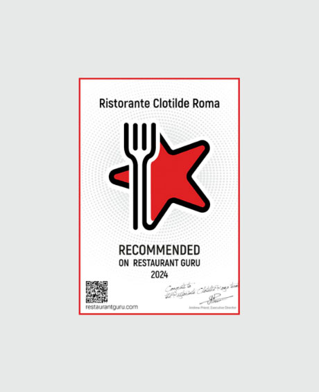 Restaurant Guru 2024 consiglia Ristorante Clotilde